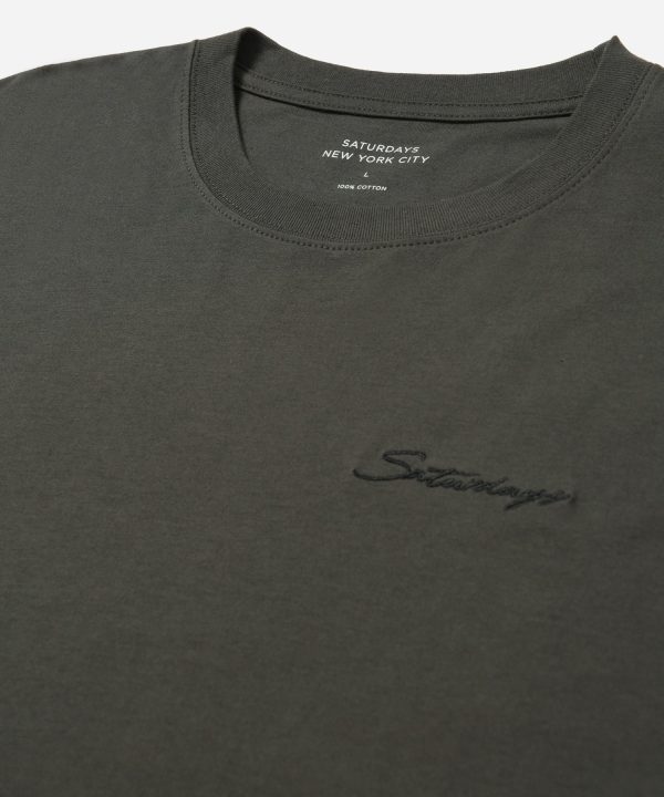 Script Embroidered SS Tee - Image 4