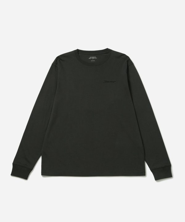 Script Embroidered LS Tee