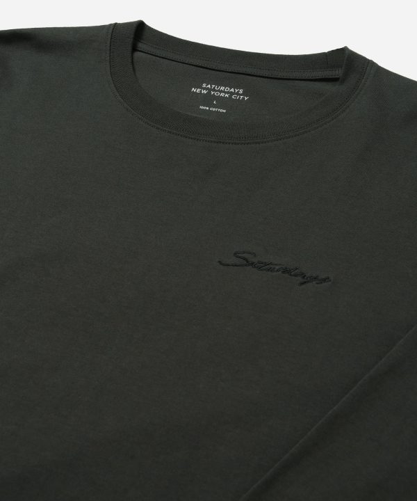 Script Embroidered LS Tee - Image 3