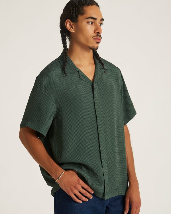 York Mini Houndstooth Short Sleeve Shirt - Image 3