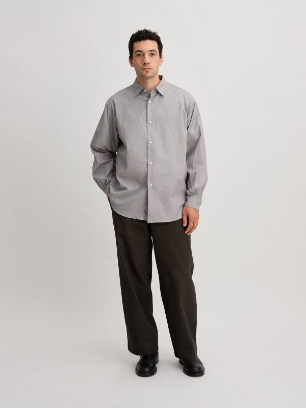 Regular Collar Stripe Shirt - Image 2