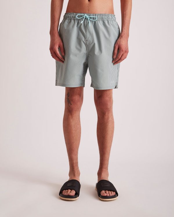 Timothy Seersucker Stripe Swim Short - Image 3