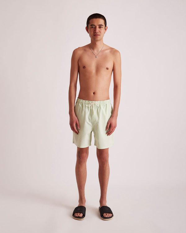 Timothy Seersucker Stripe Swim Short - Image 2