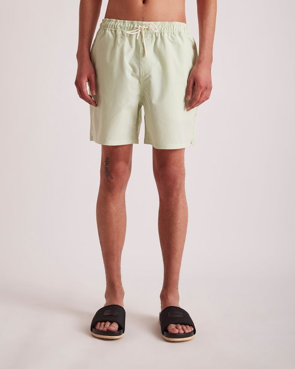 Timothy Seersucker Stripe Swim Short - Image 3