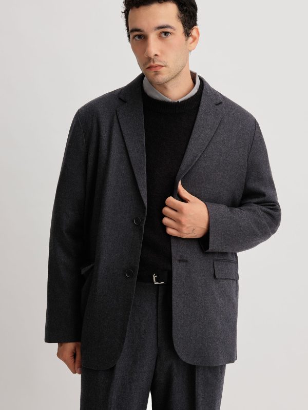 Wool Saxony Tailored Jacket - Image 3